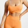 MGH Activewear Tops Summer V Front Crop Top - Tangerine