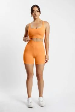 MGH Activewear Tops Elise V Back Cami Crop Top - Tangerine