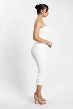 WXI Cassidy Strapless Midi Dress - White