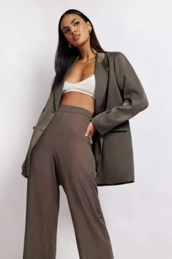 WNT Elvina Oversized Throw Over Blazer - Charcoal