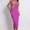 WXI DRESSES Bea Cut Out Midi Dress - Violet