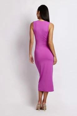 WXI DRESSES Bea Cut Out Midi Dress - Violet