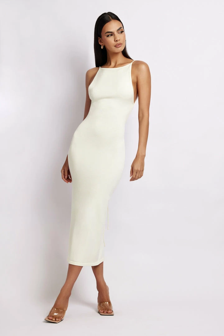 SOP Kelly Cross Back Square Neck Dress - White 2 SOP Kelly Cross Back Square Neck Dress - White