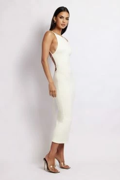 SOP Kelly Cross Back Square Neck Dress - White 9 SOP Kelly Cross Back Square Neck Dress - White