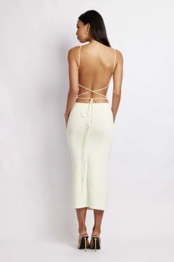 SOP Kelly Cross Back Square Neck Dress - White