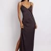 JLW DRESSES Karissa Side Split Maxi Dress - Charcoal