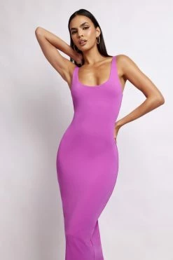 WXI India Scoop Neck Maxi Dress - Violet