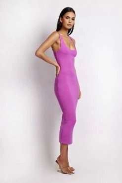 WXI India Scoop Neck Maxi Dress - Violet