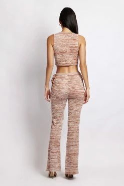 EMS Angelica Lace Up Side Knitted Pants - Brown Space Dye 11 EMS Angelica Lace Up Side Knitted Pants - Brown Space Dye