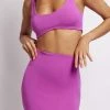 WXI All Tops Jemma Scoop Neck Super Crop Top - Violet