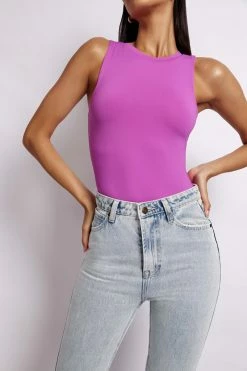WXI All Tops Jordyn Tank Sleeveless Bodysuit - Violet
