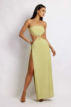 ROM Sierra Strapless Shimmer Dress - Green Shimmer DRESSES 13 ROM Sierra Strapless Shimmer Dress - Green Shimmer DRESSES