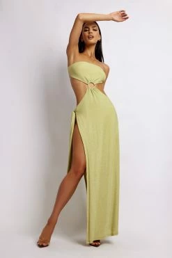 ROM Sierra Strapless Shimmer Dress - Green Shimmer DRESSES 12 ROM Sierra Strapless Shimmer Dress - Green Shimmer DRESSES