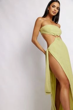 ROM Sierra Strapless Shimmer Dress - Green Shimmer DRESSES 11 ROM Sierra Strapless Shimmer Dress - Green Shimmer DRESSES