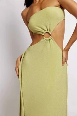 ROM Sierra Strapless Shimmer Dress - Green Shimmer DRESSES 9 ROM Sierra Strapless Shimmer Dress - Green Shimmer DRESSES