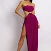ROM DRESSES Sierra Strapless Shimmer Dress - Violet Shimmer