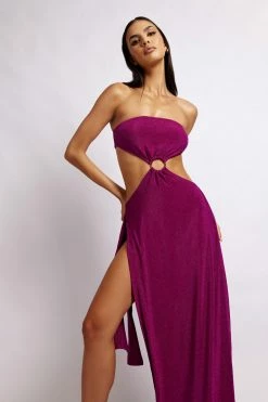ROM DRESSES Sierra Strapless Shimmer Dress - Violet Shimmer 12 ROM DRESSES Sierra Strapless Shimmer Dress - Violet Shimmer