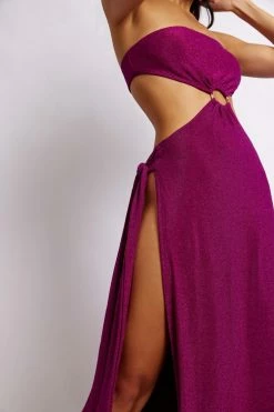 ROM DRESSES Sierra Strapless Shimmer Dress - Violet Shimmer 10 ROM DRESSES Sierra Strapless Shimmer Dress - Violet Shimmer