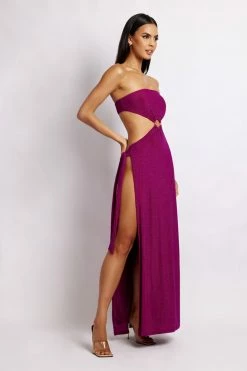 ROM DRESSES Sierra Strapless Shimmer Dress - Violet Shimmer 15 ROM DRESSES Sierra Strapless Shimmer Dress - Violet Shimmer