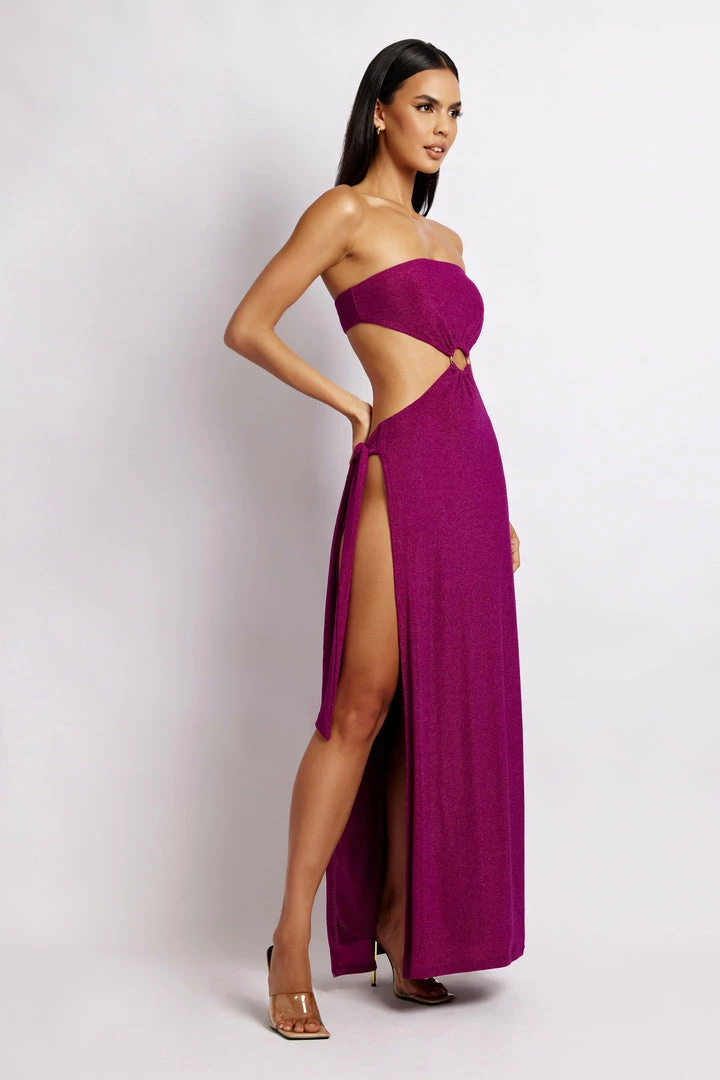ROM DRESSES Sierra Strapless Shimmer Dress - Violet Shimmer 8 ROM DRESSES Sierra Strapless Shimmer Dress - Violet Shimmer