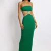 AMC Billie Strapless Maxi Dress - Green