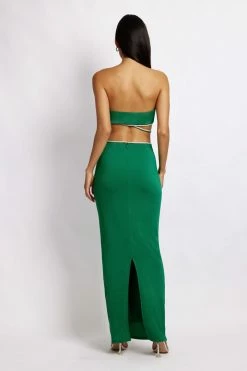 AMC Billie Strapless Maxi Dress - Green