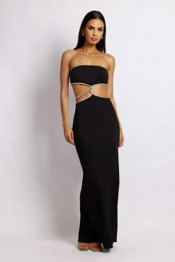 AMC Billie Strapless Maxi Dress - Black DRESSES