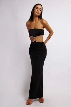AMC Billie Strapless Maxi Dress - Black DRESSES