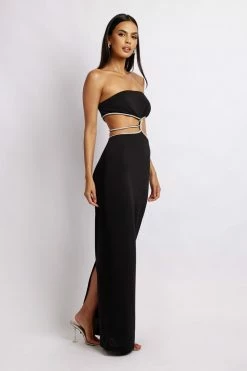 AMC Billie Strapless Maxi Dress - Black DRESSES