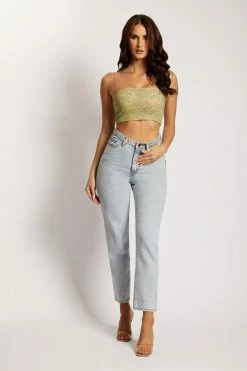 ROM Yvonne Mesh Crop - Green Retrograde