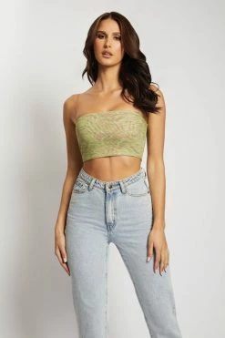 ROM Yvonne Mesh Crop - Green Retrograde