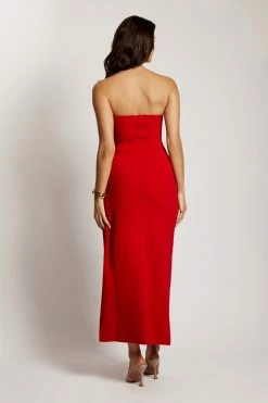 QNG Rachel Maxi Split Front Dress - Red