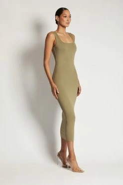 WXI DRESSES Jhene Tank Maxi Dress - Moss