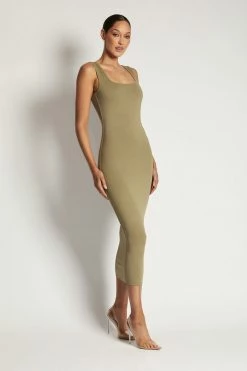 WXI DRESSES Jhene Tank Maxi Dress - Moss