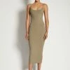 ROM DRESSES Alexis Ribbed Cami Midi Dress - Moss