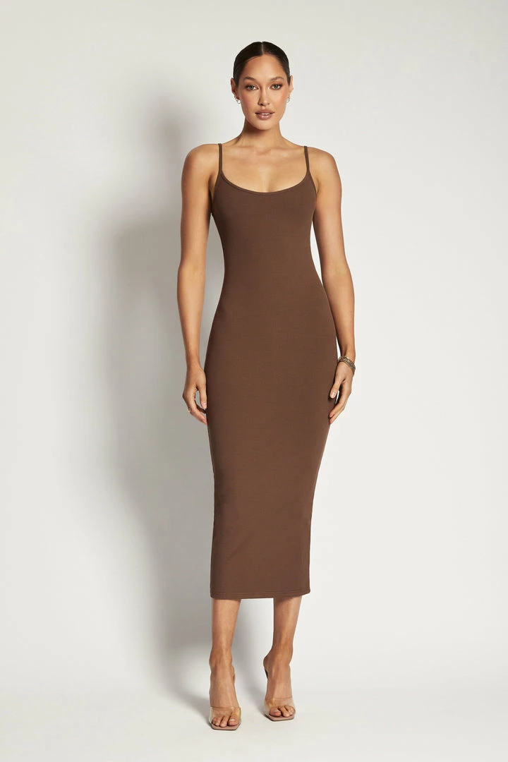 ROM Alexis Ribbed Cami Midi Dress - Chocolate 9 ROM Alexis Ribbed Cami Midi Dress - Chocolate