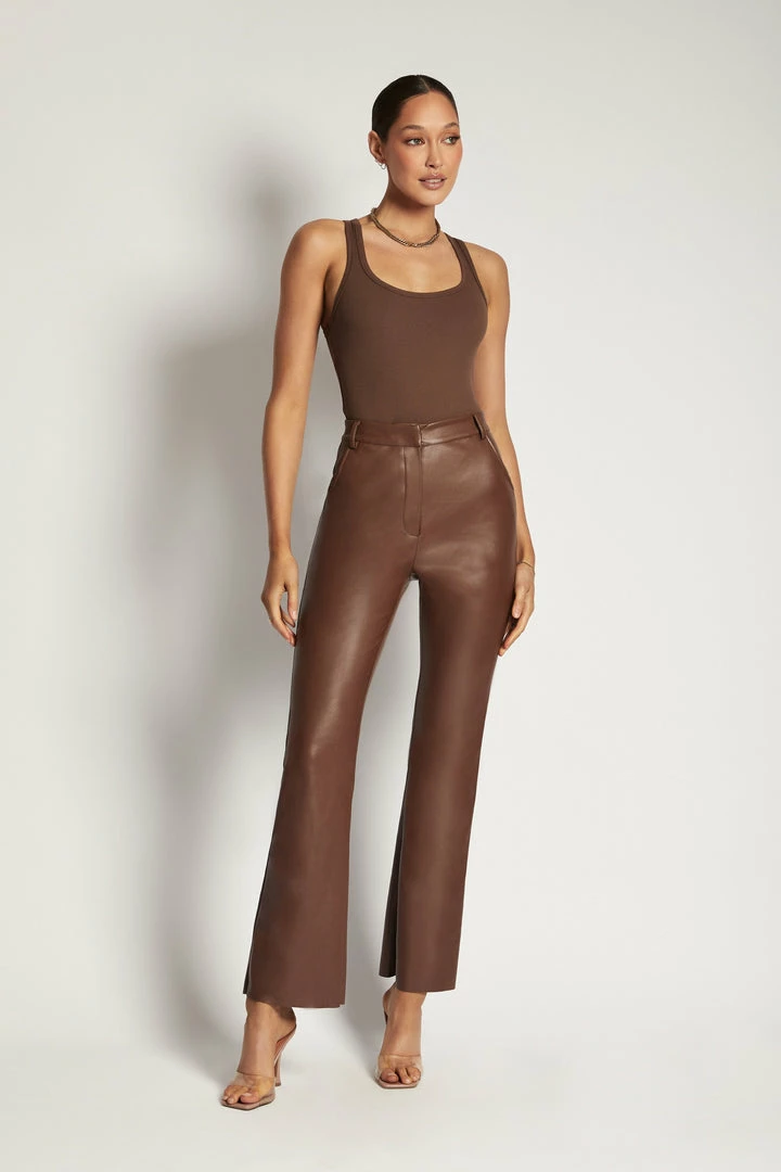 ROM All Tops London Ribbed Racer Back Bodysuit - Chocolate 12 ROM All Tops London Ribbed Racer Back Bodysuit - Chocolate