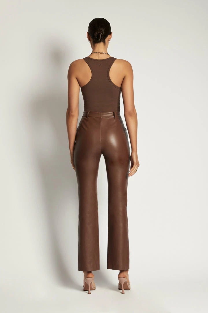 ROM All Tops London Ribbed Racer Back Bodysuit - Chocolate 10 ROM All Tops London Ribbed Racer Back Bodysuit - Chocolate