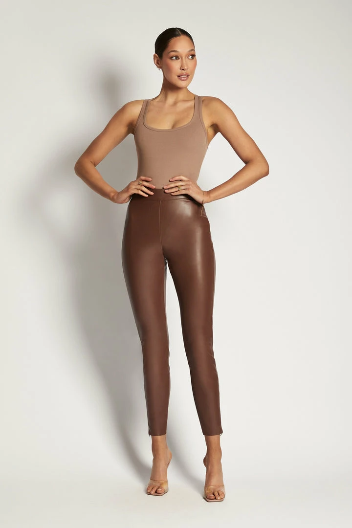 ROM London Ribbed Racer Back Bodysuit - Latte 10 ROM London Ribbed Racer Back Bodysuit - Latte