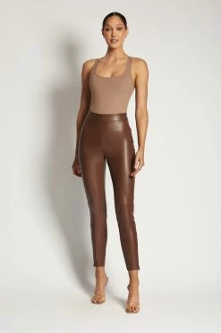 ROM London Ribbed Racer Back Bodysuit - Latte 22 ROM London Ribbed Racer Back Bodysuit - Latte