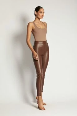 ROM London Ribbed Racer Back Bodysuit - Latte 23 ROM London Ribbed Racer Back Bodysuit - Latte