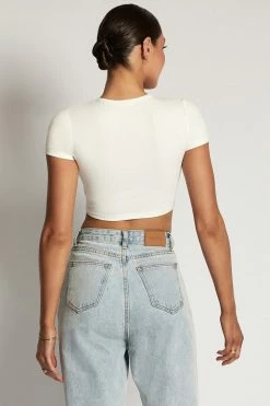 ROM Alba Ribbed Tshirt - White