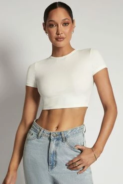 ROM Alba Ribbed Tshirt - White