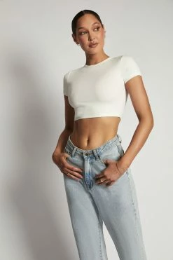 ROM Alba Ribbed Tshirt - White