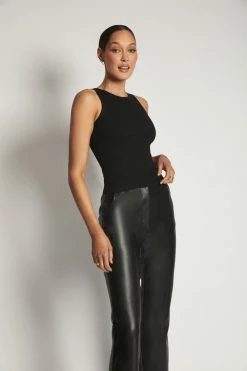 ROM Zanna Ribbed Tank Top - Black All Tops 21 ROM Zanna Ribbed Tank Top - Black All Tops