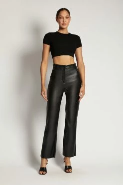 ROM All Tops Alba Ribbed Tshirt - Black