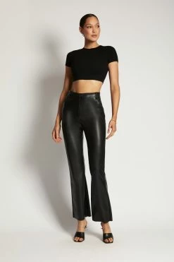 ROM All Tops Alba Ribbed Tshirt - Black