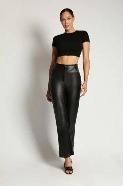 ROM All Tops Alba Ribbed Tshirt - Black