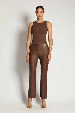 ROM All Tops Zanna Ribbed Tank Top - Chocolate