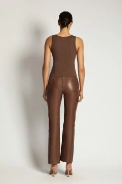 ROM All Tops Zanna Ribbed Tank Top - Chocolate
